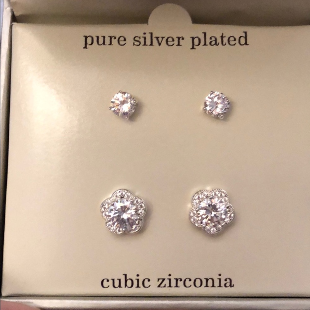 Nib crystal earring set